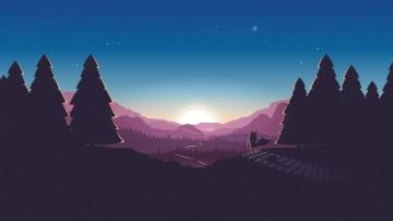 Wallpaper Forest Sunset Fox 4k Abstract