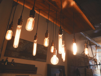 In A Row Light Bulb Bulbs Pendant Filament Wallpaper