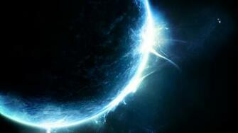 Home Digital Art 3d Space Scene Blue Planet