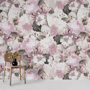 Buy Vintage Roses Tulips And Lily Wallpaper Us Shipping At