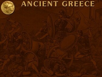 Ancient Greece Powerpoint Template Background For Presentation