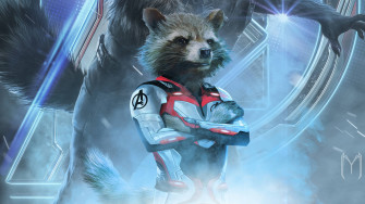 Rocket In Suit 4k Marvel iPhone Wallpaper