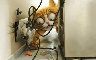Wallpaper Funny Desktop Cat
