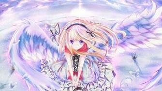 Anime Girl Wings Sky Flying Butterfly Hairpin Wallpaper