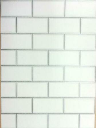 Decor Ceramica White Subway Tile Luxury Vinyl Coated Wallpaper Fd40136