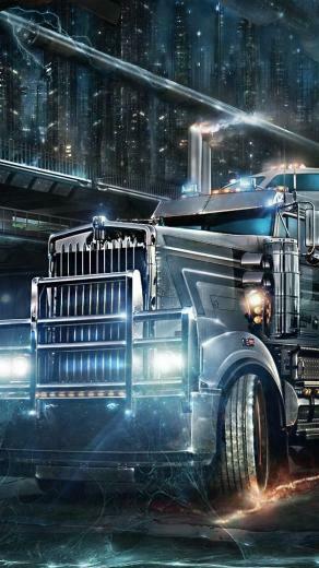 Road Train Heavy Truck iPhone Wallpaper In
