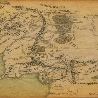 The Map Of Middle Earth Wallpaper For iPad