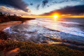 San Diego California Sunset Landscape Wallpaper