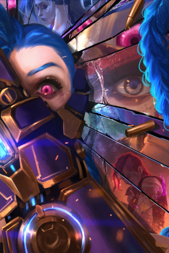 Jinx Arcane Fanmade 4k Ultra HD Wallpaper Ekko League Of Legends Poster