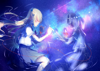 HD Desktop Wallpaper Anime Water Stars Reflection Schoolgirl
