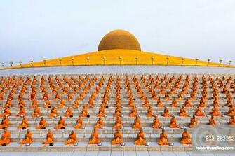 Wat Phra Dhammakaya Temple On Stock Photo