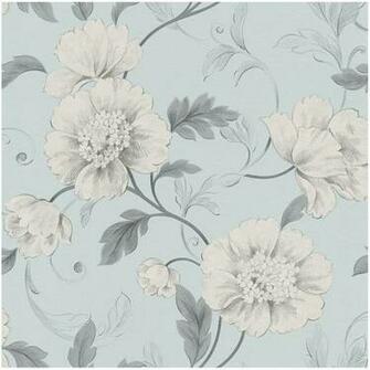 Home Diy Wallpaper Floral Rasch Boutique Motif Duck Egg