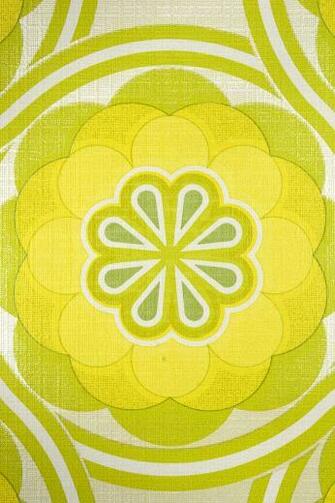 Yellow Geometric Retro Wallpaper