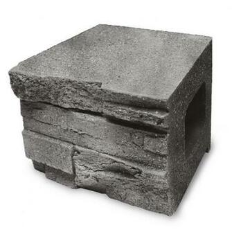 Shop Allen Roth Gray Charcoal Flagstone Retaining Wall Block Common