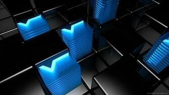 Black And Blue Cubes Wallpaper Picture