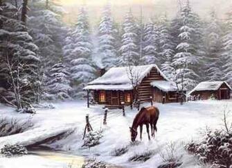 Perfect Cabin In The Snow Fire Fireplace And A Horse Wish