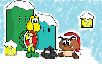 Koopa Goomba Christmas Card By Phalafelapproves