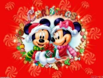 Minnie And Mickey Mouse On Christmas Wallpaper Open Walls