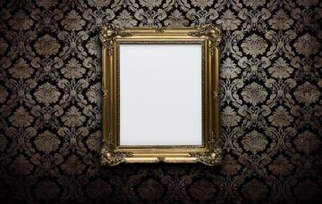 Wallpaper Wall White Gold Frame Image For Desktop Section