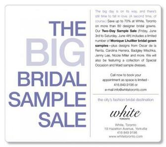 Watch Online Wedding Dress Sample Sales Toronto