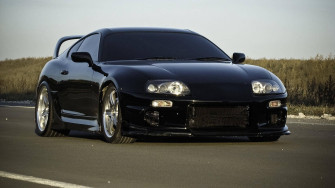 Toyota Supra Mk4 Black Car Wallpaper