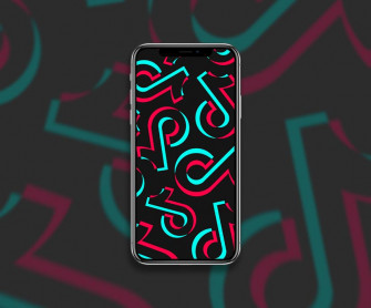 Tiktok Logo Black Wallpaper