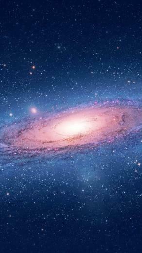 Round Galaxy iPhone Plus And Wallpaper