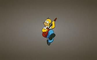 The Simpsons Homer Simpson Guitar Cartoon HD Wallpaper