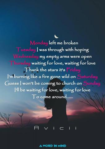 Waiting For Love By Avicii Songs Lyrics