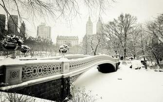 Bridges Cities Winter Black White Wallpaper Background