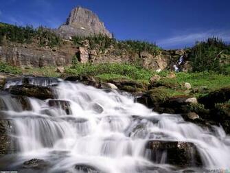 Mountain Cascade Montana Wallpaper Open Walls