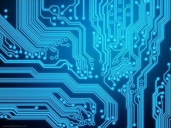 Blue Circuit Board Background In A High Resolution Electronics And