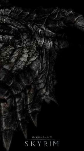 Wallpaper Dragon Skyrim The Elder Scrolls V iPhone