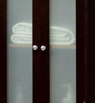Bathroom Cabinet Door Grasscloth Wallpaper
