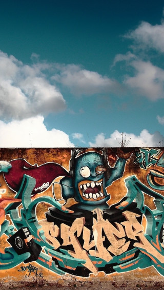 Graffiti Wall Art iPhone Wallpaper