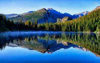 Beautiful Blue Mountain Lake Wallpaper Nature