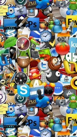 Icons iPhone 5s Wallpaper iPad