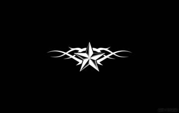 Black And White Tribal Nautical Star Wallpaper