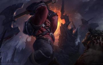 Wallpaper Tower Art Battle Axe Dota Pudge Mariusbota