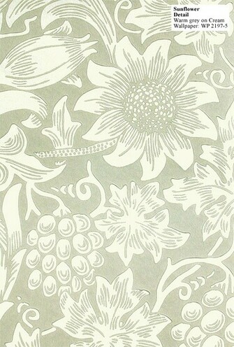 Silk Felt Soil William Morris Wallpaper Sunflower