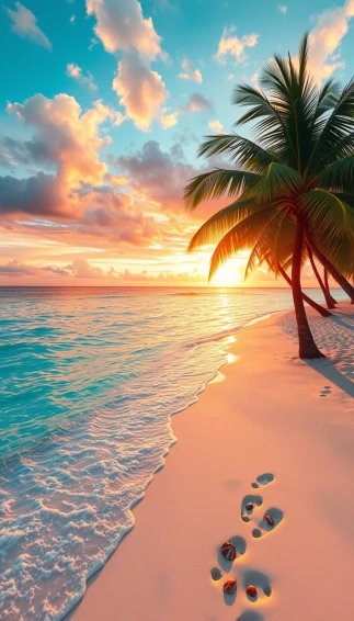 Tropical Beach Phone Wallpaper