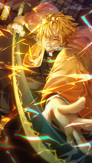Zenitsu Agatsuma Wallpaper iPhone Phone 4k 9081e