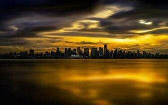 Name Vancouver Skyline Sunset Wallpaper