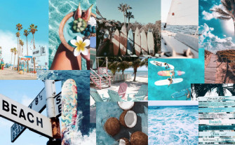 Collage Aesthetic Summer Laptop Wallpaper