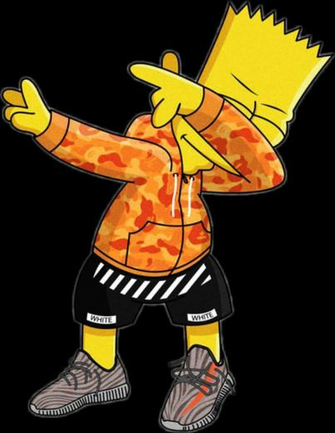 Bart Dab Supreme Simpson Gang Trap Swag Fresh Simpsons Papel De