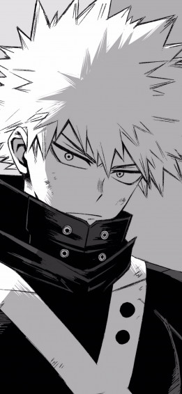 Manga Style Bakugo My Hero Academia iPhone Wallpaper