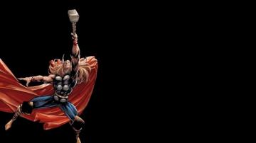 HD Wallpaper Thor Marvel Comics Copy Space Black Background