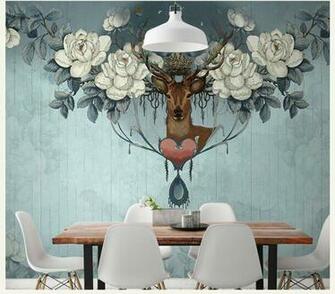 Warm Marriage Room Wallpaper Background Bedroom Bedside Artistic
