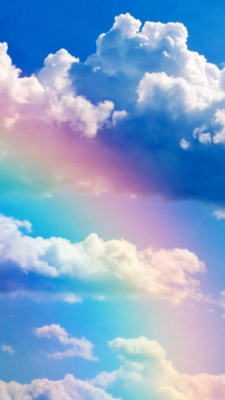 Rainbow And Blue Sky Wallpaper iPhone