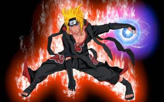 Sad Naruto Red And Blue Aura Wallpaper